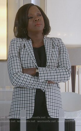 Annalise's white checked blazer on How to Get Away with Murder