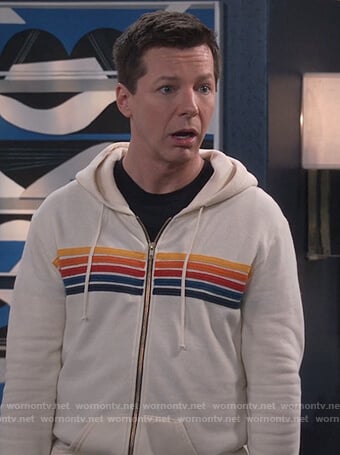 Jack's white striped hoodie on Will and Grace
