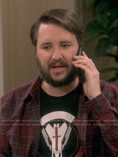 Wil Wheaton's Blackwatch t-shirt on The Big Bang Theory