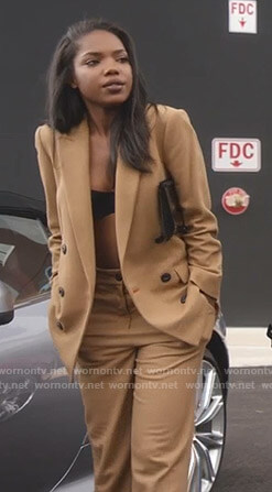 Alex's camel suit on Star