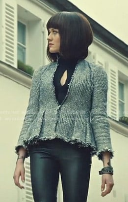 Clary's tweed peplum jacket on Shadowhunters