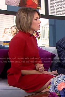 Dylan's red split-cuff dress on Today