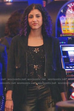 Heather's black star embellished camisole on Crazy EX-Girlfriend