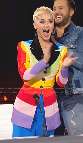 Katy's rainbow blazer on America Idol