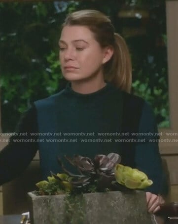 Meredith's wide stripe sweater on Grey's Anatomy