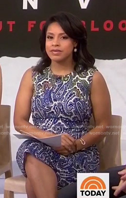 Sheinelle's paisley print dress on Today