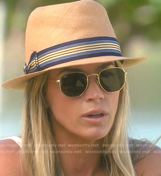 Teddi's gold frame sunglasses on The Real Housewives of Beverly Hills