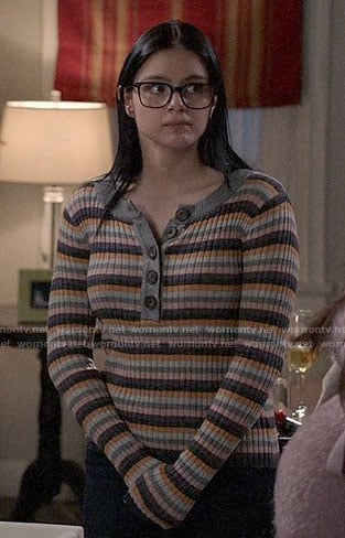 Alex's striped henley sweater on Modern Family