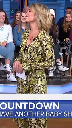 Amy's yellow leopard print dress on Good Morning America