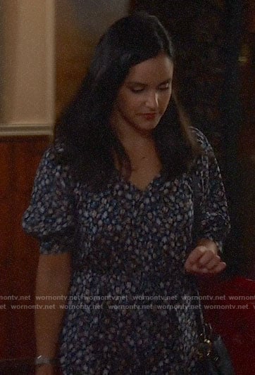 Amy's blue floral dress on Brooklyn Nine-Nine