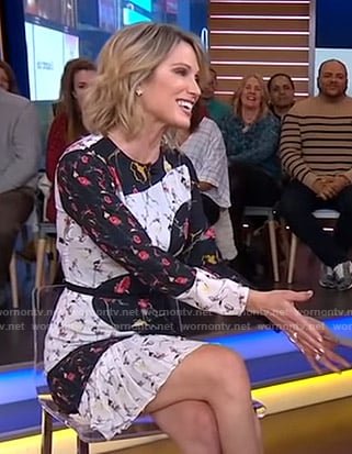 Amy's floral pleated dress on Good Morning America