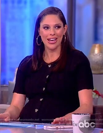 Abby's black button down dress on The View