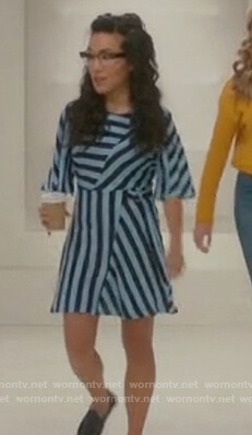 Doris's blue striped dress on American Housewife