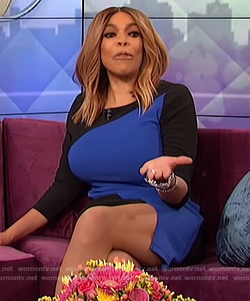 Wendy's colorblock dress on The Wendy Williams Show