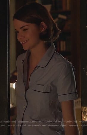 Callie's blue summer pajamas on Good Trouble