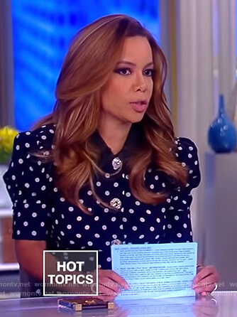 Sunny's blue polka dot dress on The View