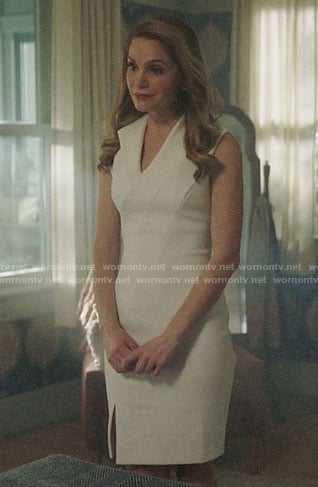 Charity's white v-neck dress on Charmed