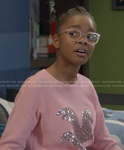 Diane's pink sequin pegasus sweater on Black-ish