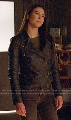 Emiko's leather jacket on Arrow