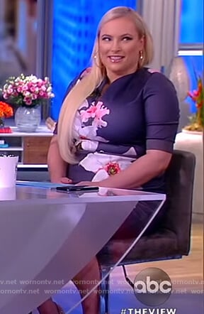 Meghan's floral print sheath dress on The View