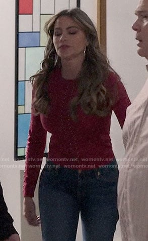 Gloria's pink studded sweater on Modern Family