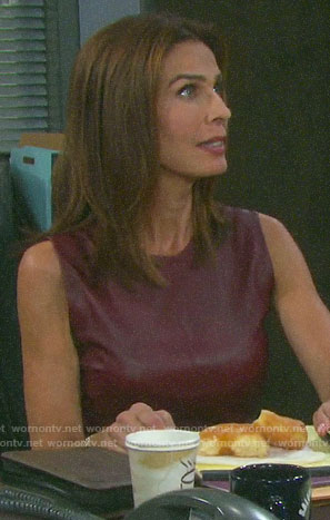 Hope's red leather top on Days of our Lives