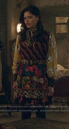 Mel (Maggie)'s patchwork floral dress on Charmed