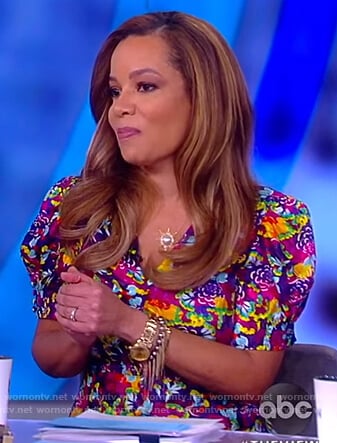 Sunny's multicolored floral dress on The View
