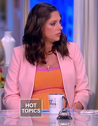 Abby's orange striped dress on The View