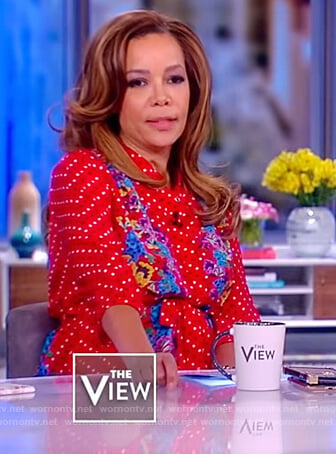 Sunny's red doted dress on The View
