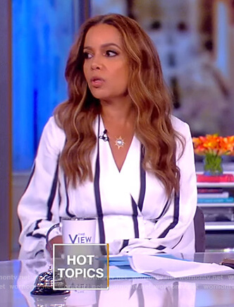 Sunny's white striped top on The View