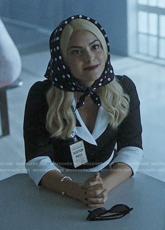 Veronica's polka dot head scarf on Riverdale