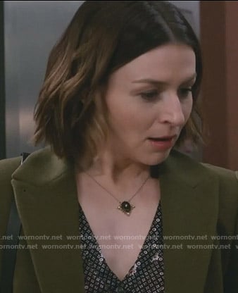 Amelia's green coat on Grey's Anatomy
