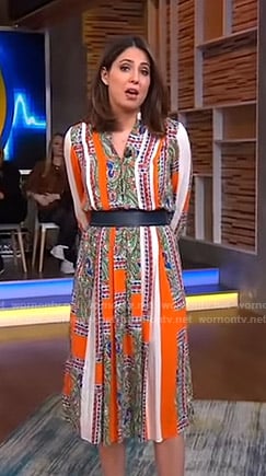 Cecilia's mixed print dress on Good Morning America
