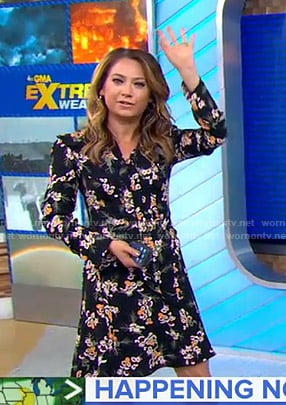 Ginger's black floral dress on Good Morning America