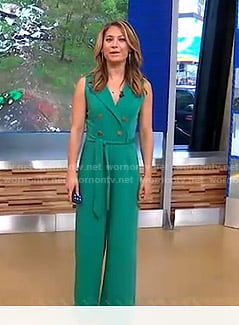Ginger's green jumpsuit on Good Morning America