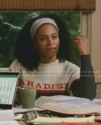 Maggie's Paradise sweater on Grey's Anatomy