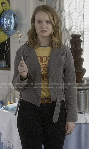 Abby's Happy Go Lucky tee on Santa Clarita Diet
