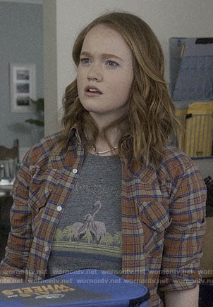 Abby's Palm Springs flamingo tee on Santa Clarita Diet