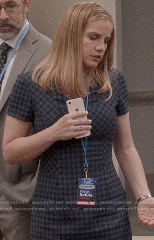 Amy's gingham check dress on Veep