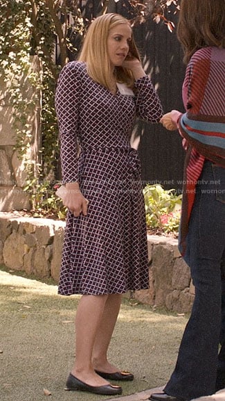Amy's lattice print wrap dress on Veep