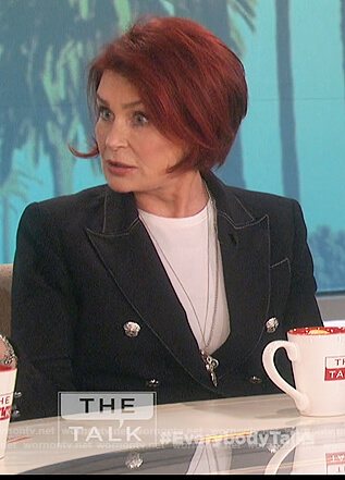 Sharon's double breasted blazer on The Talk