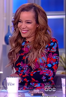 Sunny's black floral dress on The View