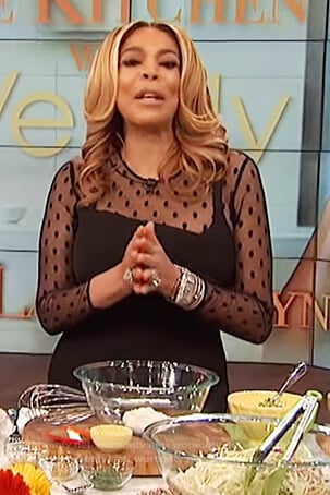 Wendy's black sheer jumpsuit on The Talk