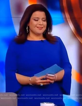 Ana's blue sheath dress on The View