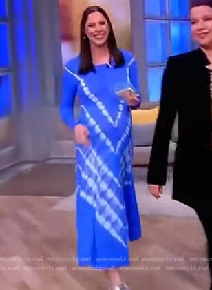 Abby's blue tie dye dress on The View