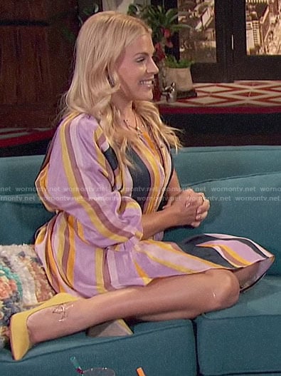 Busy's mixed stripe dress on Busy Tonight