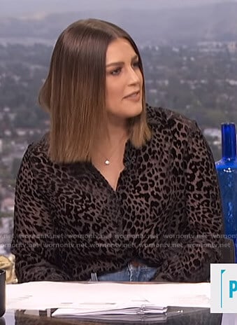 Carissa's leopard print blouse on E! News Daily Pop