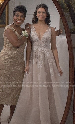 Clem's wedding dress on Fam