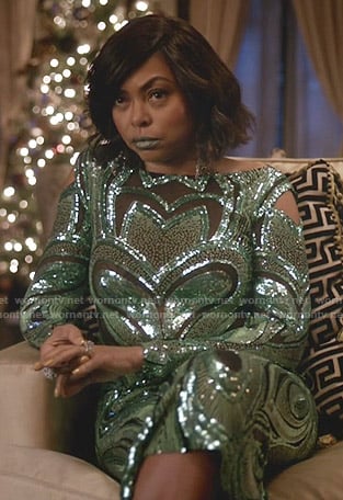 Cookie's sequin mesh inset gown on Empire